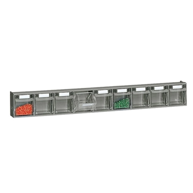 Vendita online Cassettiera a 9 cassetti 600x69x77H mm. grigio